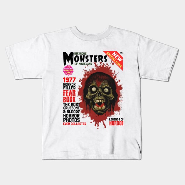 Pulp Horror magazine cover Kids T-Shirt by Teessential